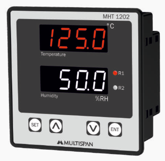 Multispan MHT-1202 / MHT-9044 — Combined humidity & temperature controller with RS-485 Modbus