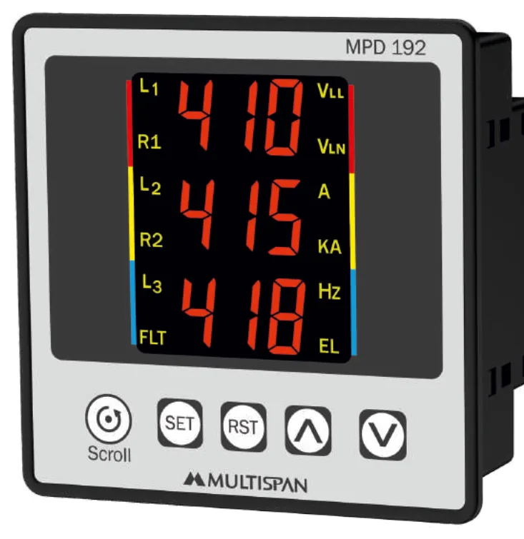 Multispan MPD-192 — 125 A motor protection relay, now with 3 CT