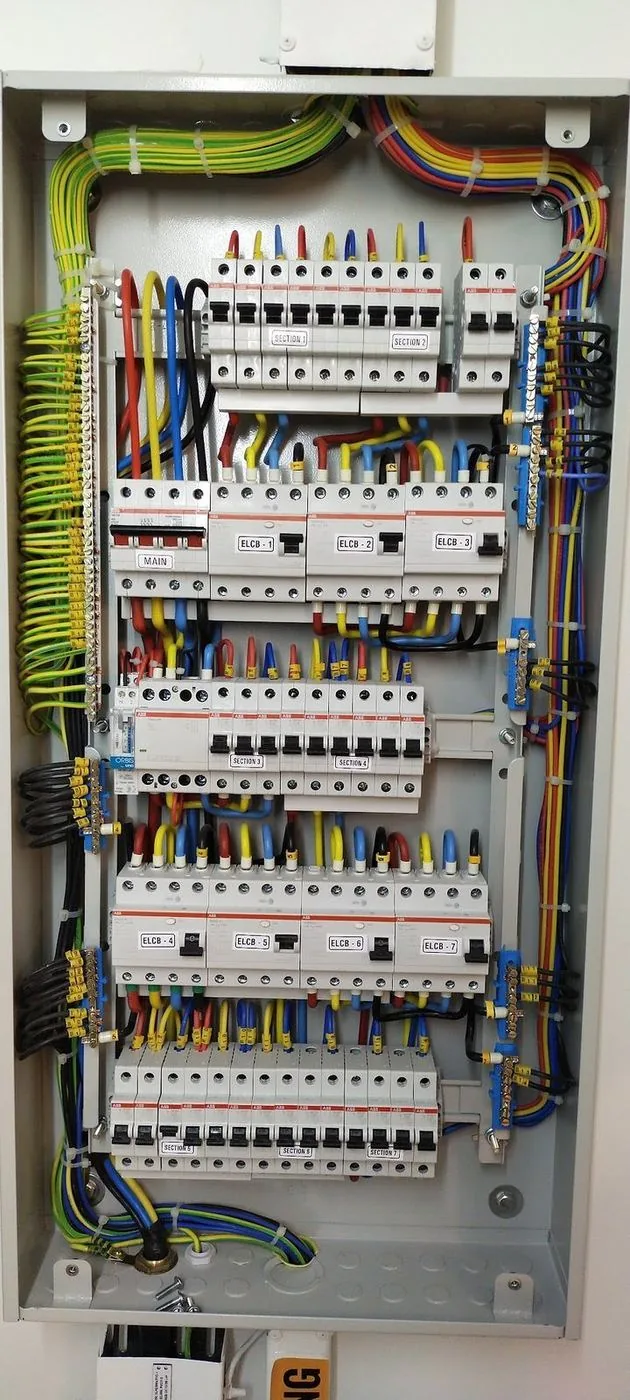 Control Panel Wiring — Al Misbah Al Sehri switchgear, Dubai
