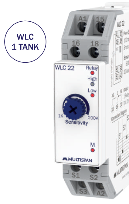 Multispan WLC 22 — Single-tank electronic water level controller